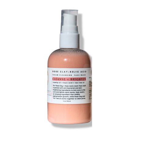 Rose Clay and Kojic Acid Cream Face Wash – Ginger & Honey