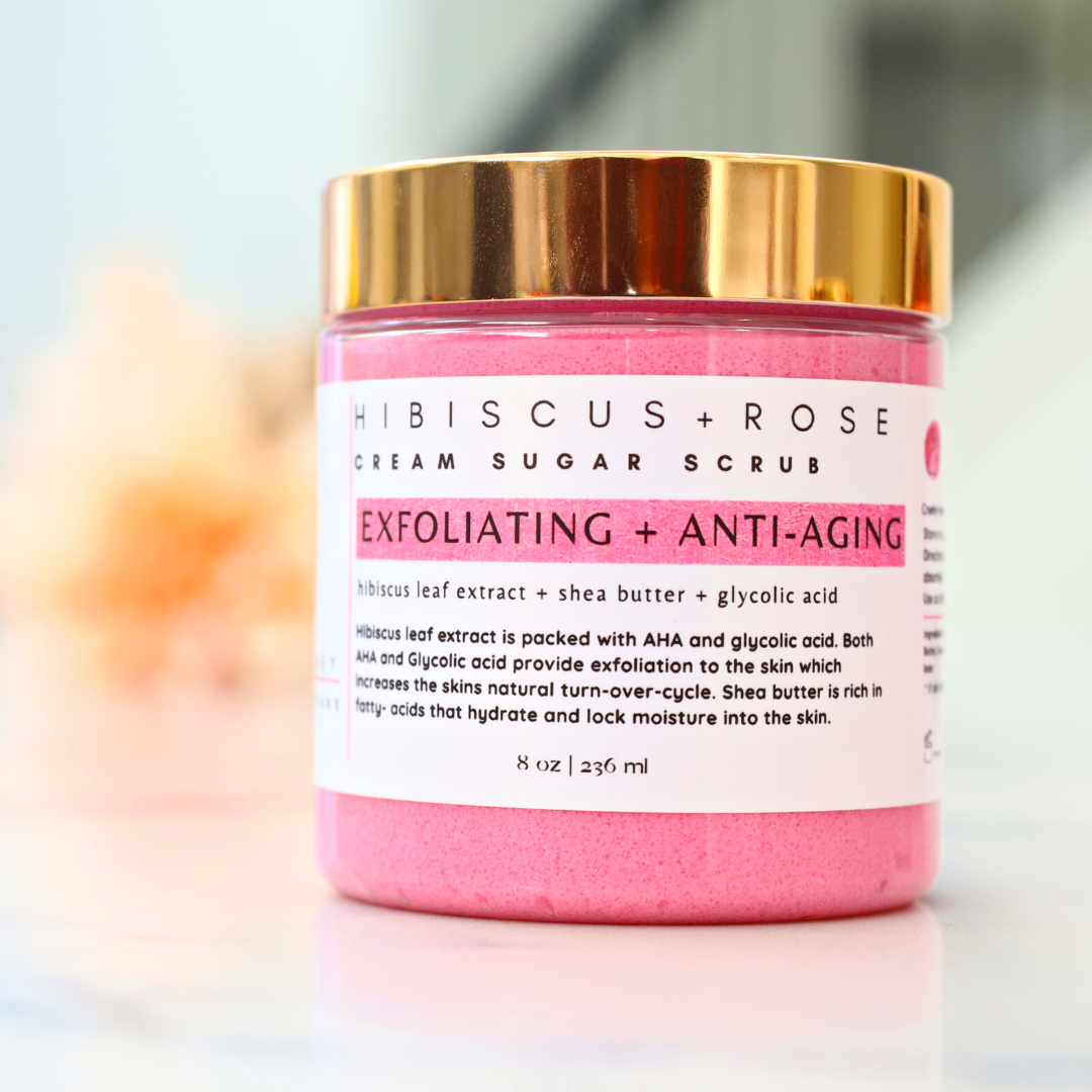 HIBISCUS + ROSE ANTI-AGING Sugar Scrub